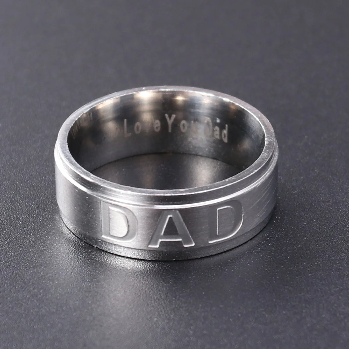 Father Ring Titanium with Love You Dad Heavy Duty Comfortable Touch Ideal Gift for Dad Birthday Gift
Father Ring Titanium with Love You Dad Heavy Duty Comfortable Touch Ideal Gift for Dad Birthday Gift