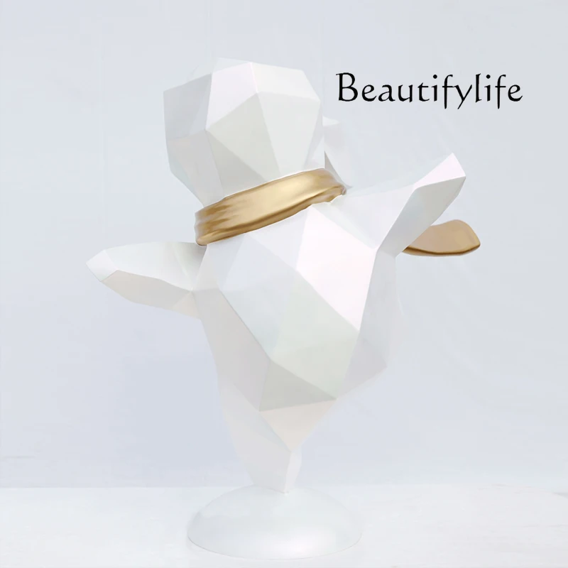 Large fiberglass geometric rabbit beauty Chen ornament custom sculpture clock in shopping mall installation animal
Large fiberglass geometric rabbit beauty Chen ornament custom sculpture clock in shopping mall installation animal