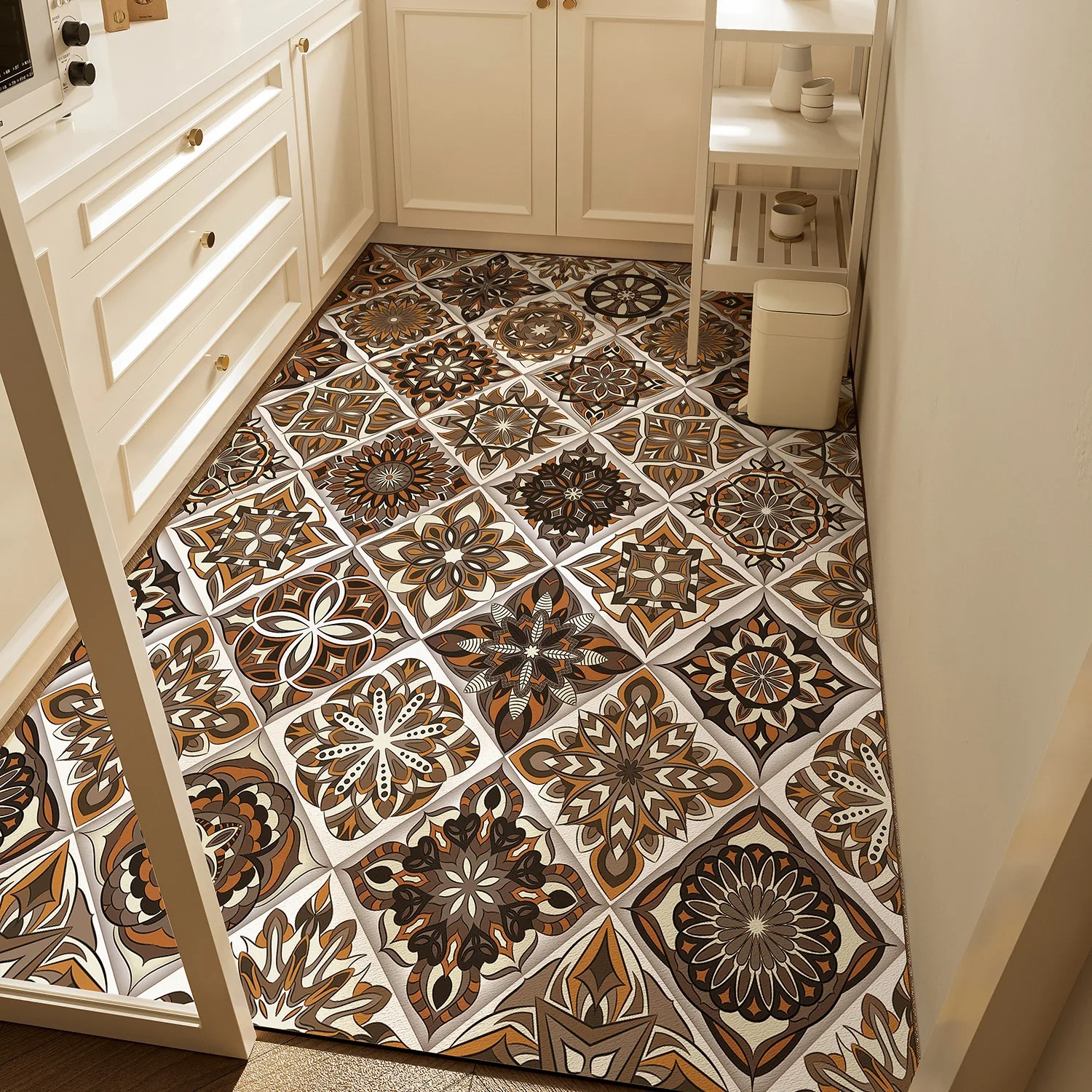 Vintage Azulejo Tile Kitchen Floor Mat Anti-slip Carpet Dirty Resistant Oil-proof Washable PVC Leather Rugs Home Decoration 주방매트
Vintage Azulejo Tile Kitchen Floor Mat Anti-slip Carpet Dirty Resistant Oil-proof Washable PVC Leather Rugs Home Decoration 주방매트