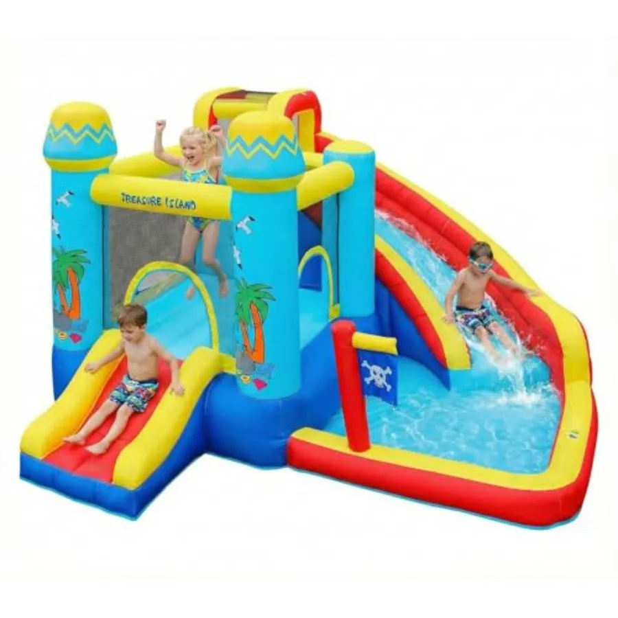 Outdoor bounce house for ages 310: extra-large inflatable castle with blower, water slide, ball pool, climbing wall, backyard p
Outdoor bounce house for ages 310: extra-large inflatable castle with blower, water slide, ball pool, climbing wall, backyard p