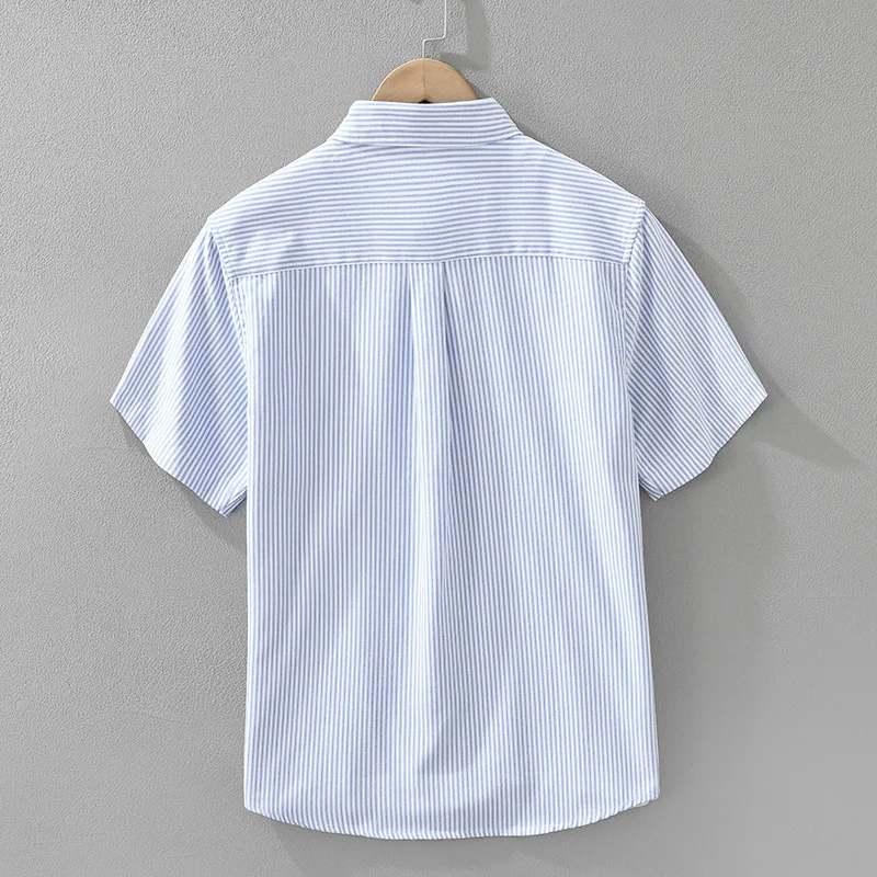 2025 Spring Summer New Simple Striped Pure Cotton Short Sleeve Shirts for Men Clothing Big Pockets Turn-down Collar Shirt CM8156
2025 Spring Summer New Simple Striped Pure Cotton Short Sleeve Shirts for Men Clothing Big Pockets Turn-down Collar Shirt CM8156