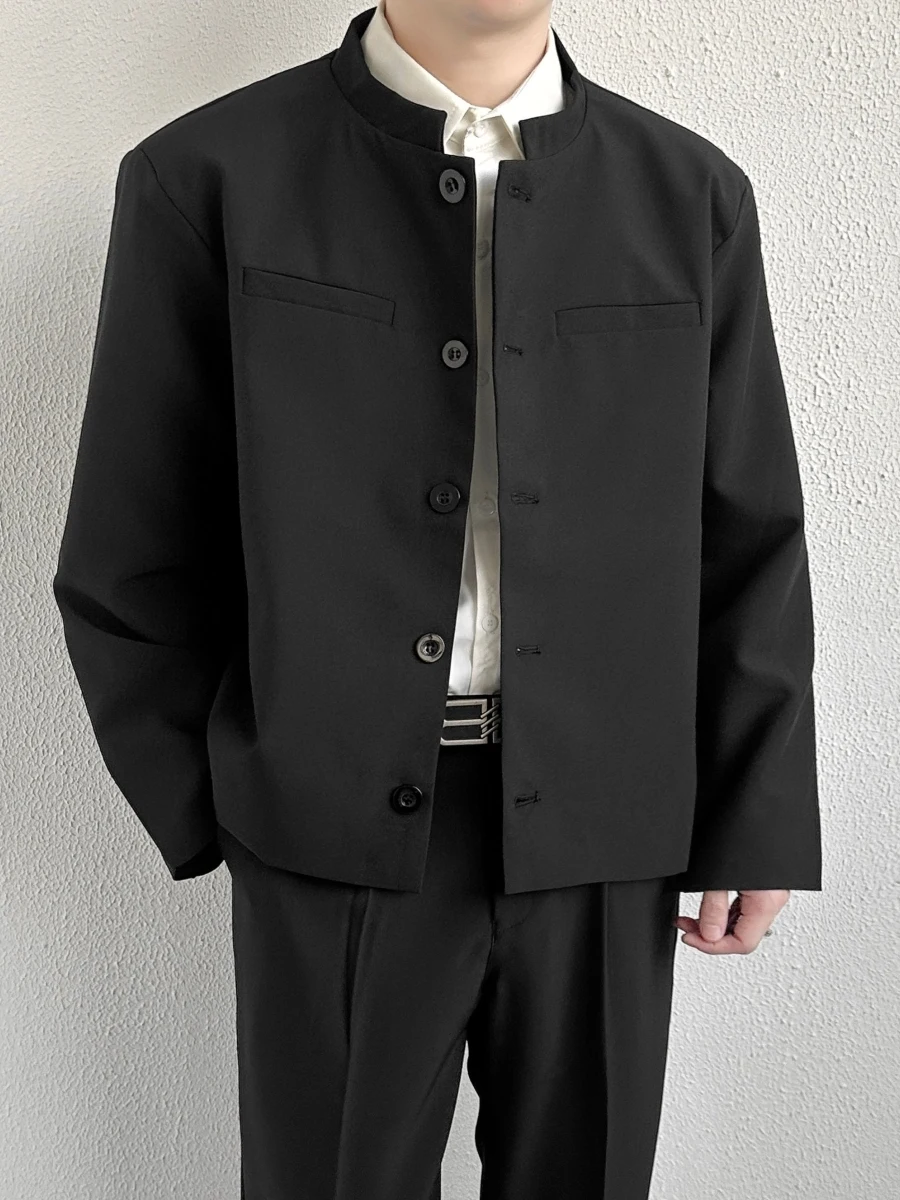 Faionable ort Wide-Lapel Red Wine Color Men's Casual Suit Jaet Spring Autumn Loose Fit Stand Collar Korean Sle Jaet
Faionable ort Wide-Lapel Red Wine Color Men's Casual Suit Jaet Spring Autumn Loose Fit Stand Collar Korean Sle Jaet