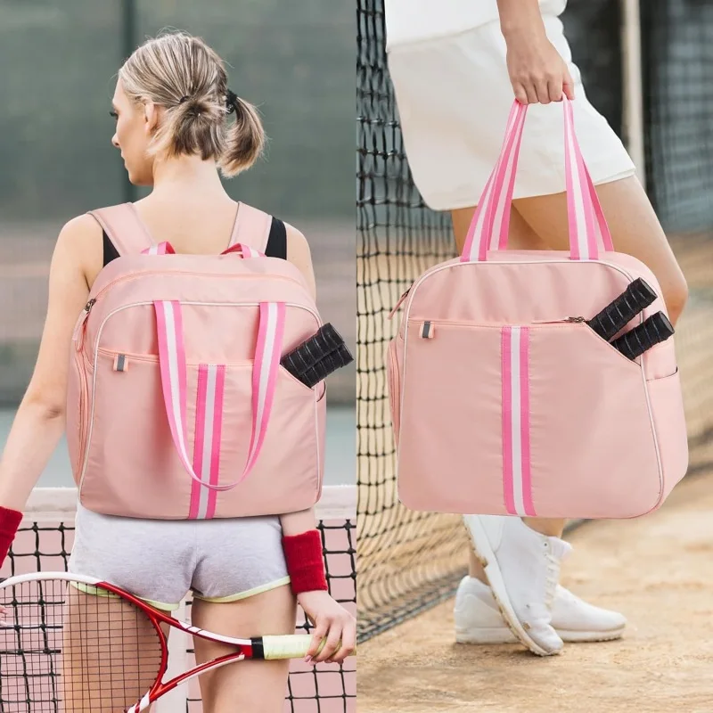 Стильный рюкзак для теннисных ракеток для женщин, вместительная сумка для пиклбола, полосатая спортивная сумка, сумка для спортзала, дорожная сумка, городской рюкзак
Стильный рюкзак для теннисных ракеток для женщин, вместительная сумка для пиклбола, полосатая спортивная сумка, сумка для спортзала, дорожная сумка, городской рюкзак