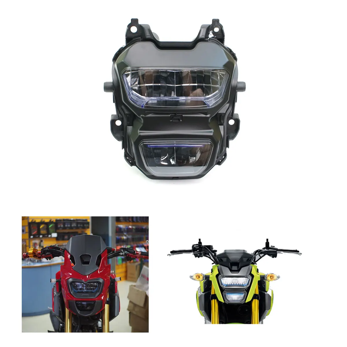 Motorcycle Front Light Headlight Windshield LED Lamp For Honda GROM MSX125SF 2016 2017 2018 MSX125 2018 Monkey M3 M5
Motorcycle Front Light Headlight Windshield LED Lamp For Honda GROM MSX125SF 2016 2017 2018 MSX125 2018 Monkey M3 M5