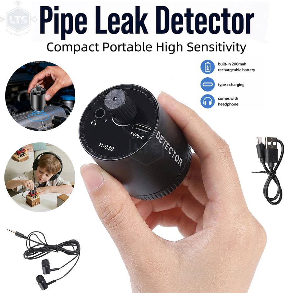 H-903 High-sensitivity Wall Pipeline Leak Detector Built-in 200mAh Battery Water Pipe floor Heating Sound Source With Type C
H-903 High-sensitivity Wall Pipeline Leak Detector Built-in 200mAh Battery Water Pipe floor Heating Sound Source With Type C
