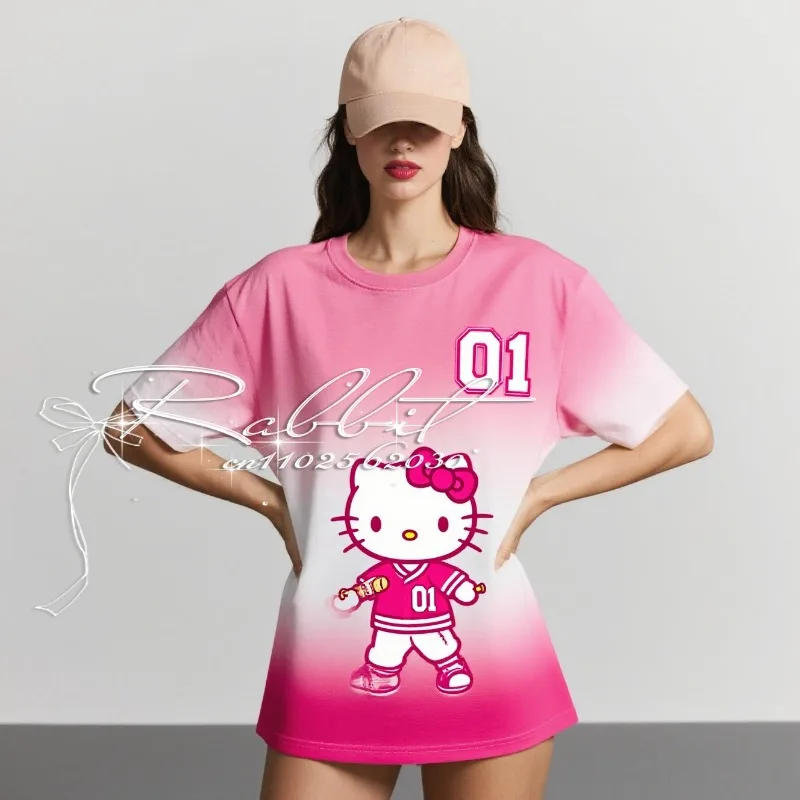 25/26 Summer Popular Sports Slow Running Fitness Women's Loose T-shirt Cartoon Hello Kitty Digital Jersey3D Printed Short Sleeve
25/26 Summer Popular Sports Slow Running Fitness Women's Loose T-shirt Cartoon Hello Kitty Digital Jersey3D Printed Short Sleeve