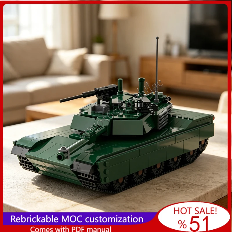 New 767 PCS MOC M1 Army Main Battle Tank Model Modular Building Block Diy Technology Assembly Children Toy Popular Birthday Gift
New 767 PCS MOC M1 Army Main Battle Tank Model Modular Building Block Diy Technology Assembly Children Toy Popular Birthday Gift