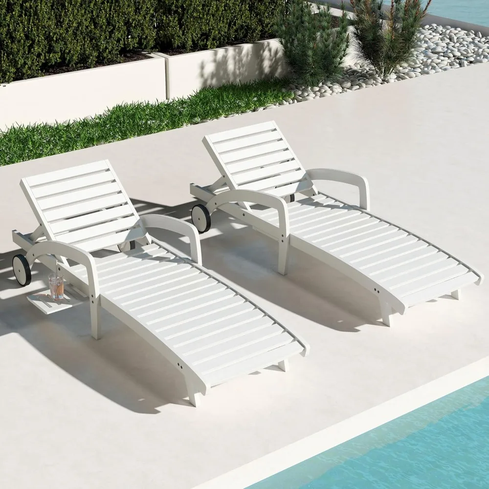 Patio Lounge Chairs Set of 2, Chaise Lounges Outdoor, Heavy Duty Lounge Chair for Outside with Wheels, Wood Texture Patio Lounge
Patio Lounge Chairs Set of 2, Chaise Lounges Outdoor, Heavy Duty Lounge Chair for Outside with Wheels, Wood Texture Patio Lounge