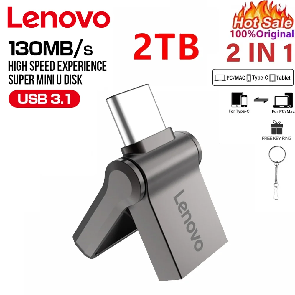 Lenovo 2 ТБ U-накопитель USB 3.0 1 ТБ 512 ГБ Type-C Высокоскоростной флэш-накопитель Металлический водонепроницаемый USB-накопитель для хранения Memoria USB Stick
Lenovo 2 ТБ U-накопитель USB 3.0 1 ТБ 512 ГБ Type-C Высокоскоростной флэш-накопитель Металлический водонепроницаемый USB-накопитель для хранения Memoria USB Stick