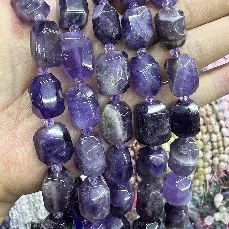 Natural Amethyst Conformal Section Crystal Lrregular Faceted Loose For Jewelry Making DIY Necklace Bracelet 15'' 13-19mm
Natural Amethyst Conformal Section Crystal Lrregular Faceted Loose For Jewelry Making DIY Necklace Bracelet 15'' 13-19mm