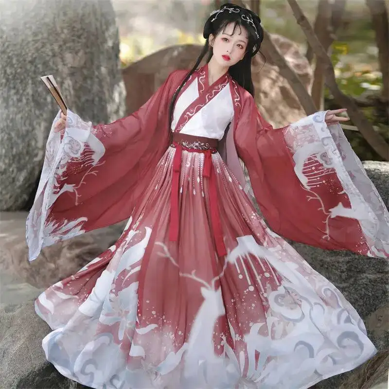 Original Hanfu 3Pcs Ancient Chinese Costume Women Clothes Traditional Hanfu Dance Costumes Folk Fairy Dress For Graduation
Original Hanfu 3Pcs Ancient Chinese Costume Women Clothes Traditional Hanfu Dance Costumes Folk Fairy Dress For Graduation