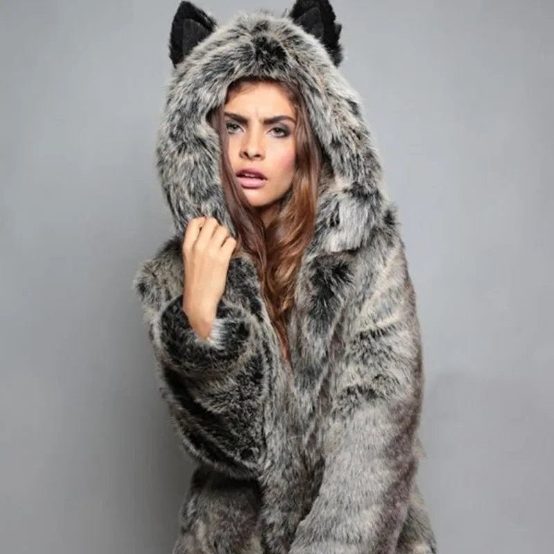 Cartoon Rabbit Ear Fur Coat Women's Mid-Length Hooded Jacket Fake Rabbit Fur Outerwear Autumn Winter Fashion Youth Style
Cartoon Rabbit Ear Fur Coat Women's Mid-Length Hooded Jacket Fake Rabbit Fur Outerwear Autumn Winter Fashion Youth Style