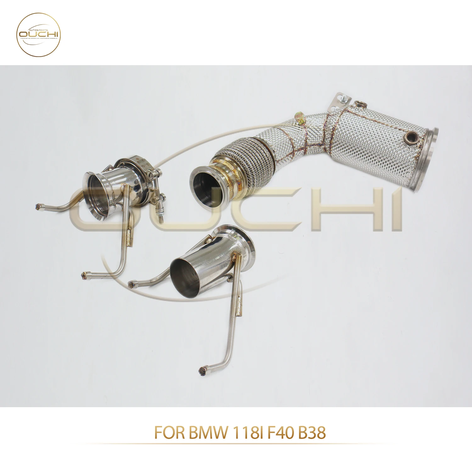OUCHI Factory Direct Sales SS304 Catalysis Downpipe for BMW 118i F40 B38 Exhaust Easy Install With Heat Shield
OUCHI Factory Direct Sales SS304 Catalysis Downpipe for BMW 118i F40 B38 Exhaust Easy Install With Heat Shield