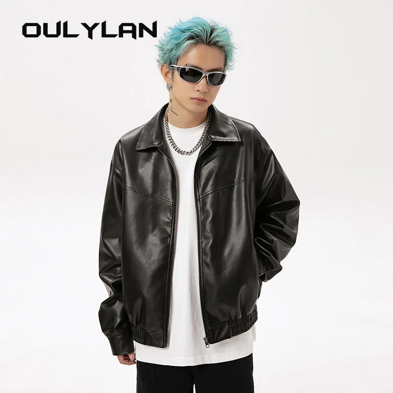 Vintage Leather Jacket Unisex 2024 Fashion Design Black Leather Coat for Men Women Autumn Long Sleeve Loose Motorcycle Jackets
Vintage Leather Jacket Unisex 2024 Fashion Design Black Leather Coat for Men Women Autumn Long Sleeve Loose Motorcycle Jackets