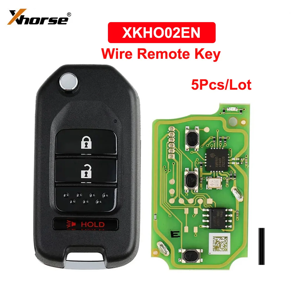 5pcs/lot Xhorse XKHO02EN Wire Remote Key for Honda Flip 2+1 Buttons Car Key English Version
5pcs/lot Xhorse XKHO02EN Wire Remote Key for Honda Flip 2+1 Buttons Car Key English Version