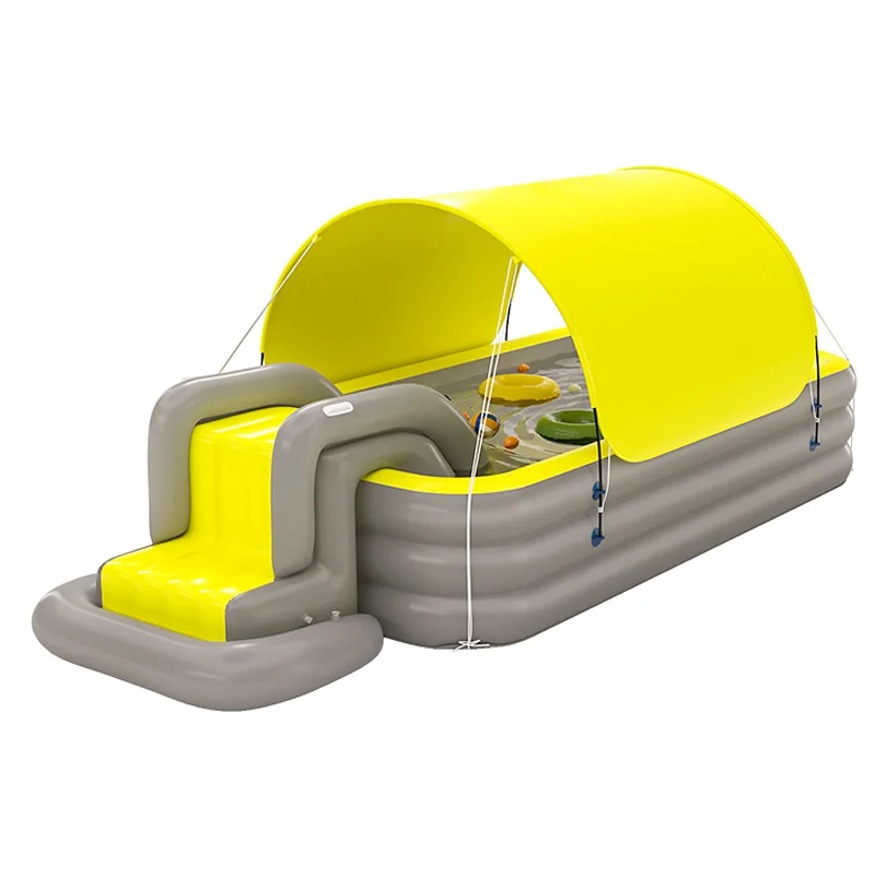 Outdoor Foldable Inflatable Swimming Pool with Sunshade Water Slide Water Games Supports
Outdoor Foldable Inflatable Swimming Pool with Sunshade Water Slide Water Games Supports