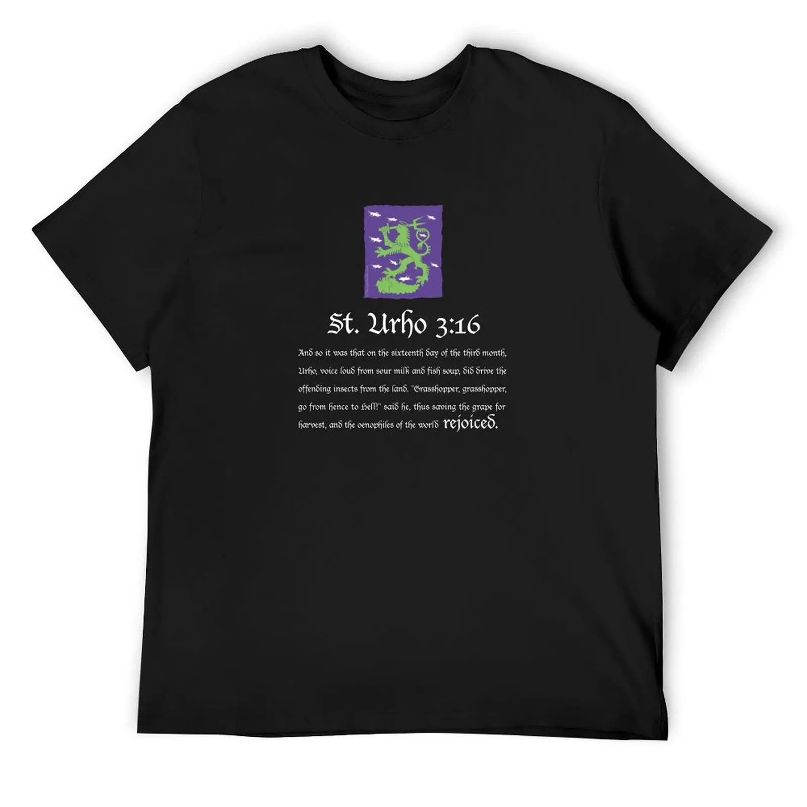 St. Urho 3:16 - Dark T-Shirt customs design your own cotton man t-shirts tees mens graphic t-shirts pack
St. Urho 3:16 - Dark T-Shirt customs design your own cotton man t-shirts tees mens graphic t-shirts pack