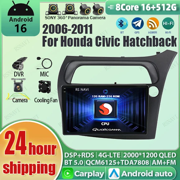 Android 16 Carplay Auto 2K Screen Car Radio Multimedia Player For Honda Civic Hatchback 2006-2011 RHD Autoradio Stereo Head Unit
Android 16 Carplay Auto 2K Screen Car Radio Multimedia Player For Honda Civic Hatchback 2006-2011 RHD Autoradio Stereo Head Unit