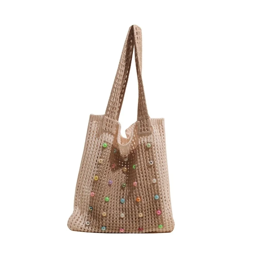 Colorful Knitting Shoulder Bag Beaded Decoration Large Capacity Bohemian Crochet Tote Bag Korean Style Hollow Out
Colorful Knitting Shoulder Bag Beaded Decoration Large Capacity Bohemian Crochet Tote Bag Korean Style Hollow Out