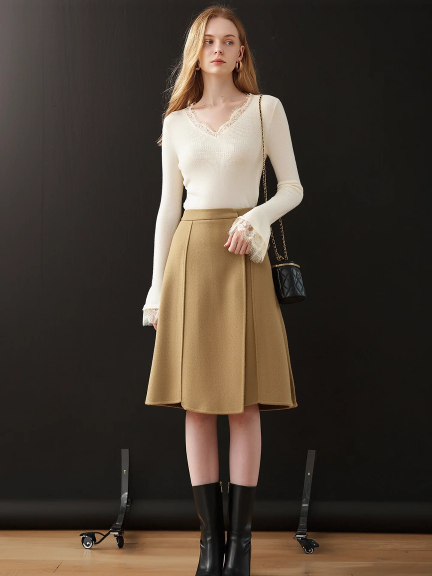 HUAAPPUW Lace Splice V-ne Knitted Sweater Women's Slim Fit Long Sve Top Faionable Bell Sve Basic irt for Autumn
HUAAPPUW Lace Splice V-ne Knitted Sweater Women's Slim Fit Long Sve Top Faionable Bell Sve Basic irt for Autumn