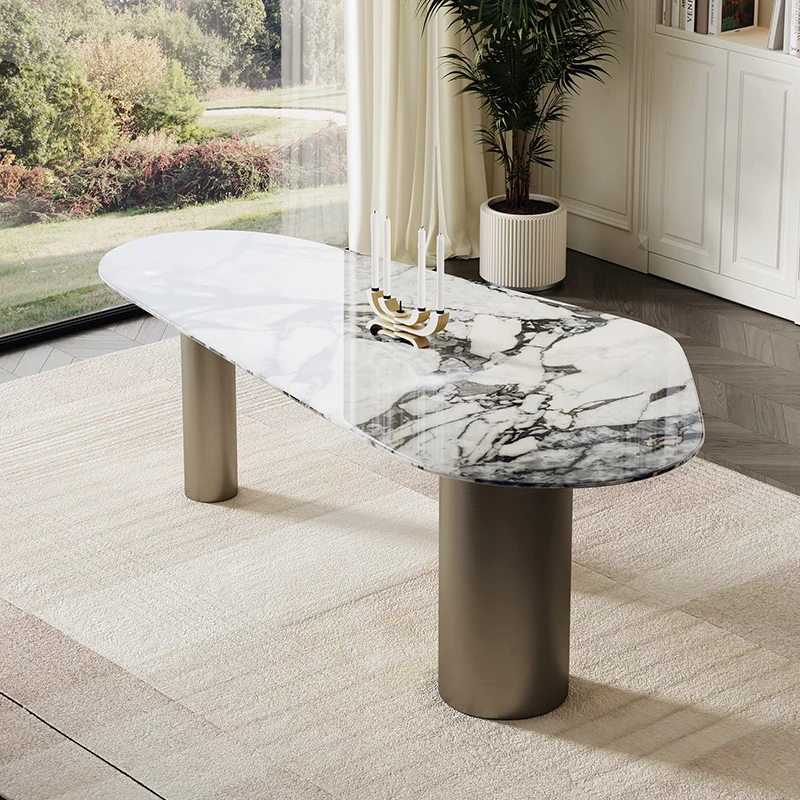 Unique Luxury Table Kitchen Modern Centerpiece Italian White Marble Dining Table Stone Oval Design Mesa Plegable Furniture
Unique Luxury Table Kitchen Modern Centerpiece Italian White Marble Dining Table Stone Oval Design Mesa Plegable Furniture