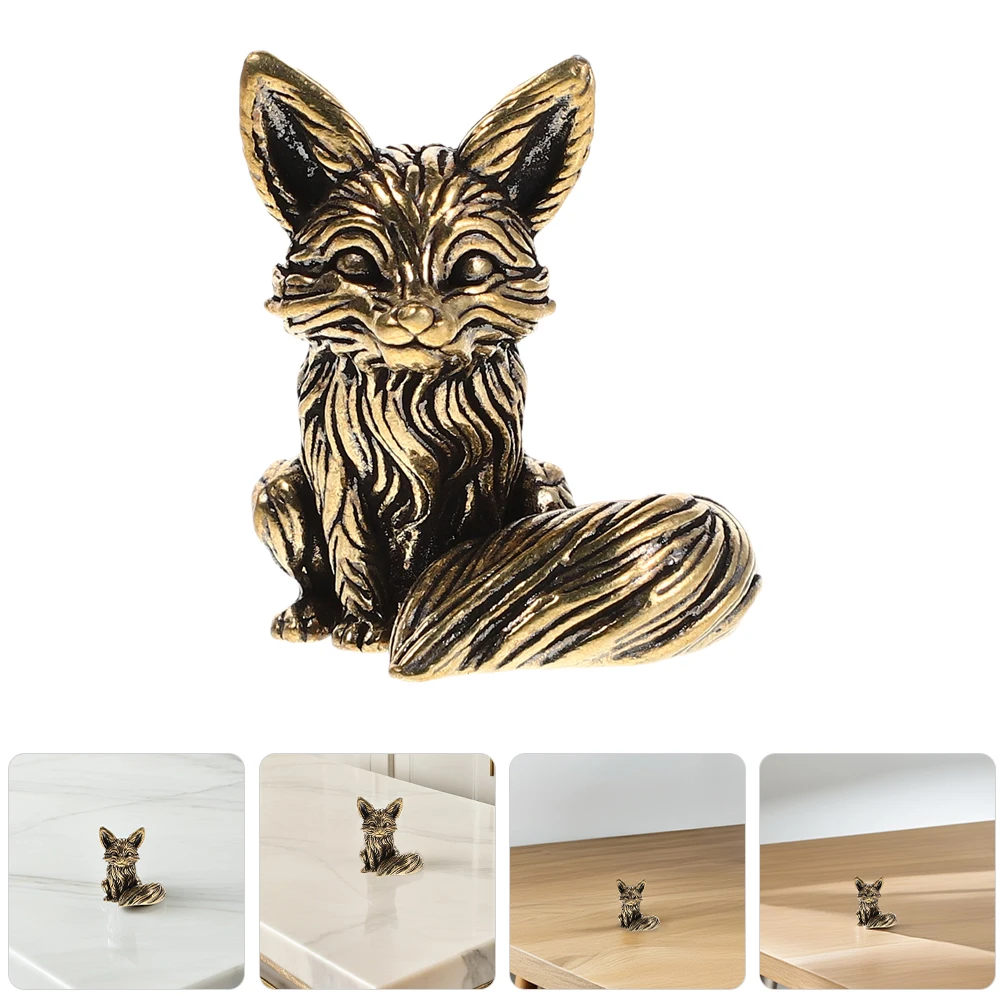 2pcs Brass Fox Figurines Desktop Decor Vintage Animal Statues Craft Ornament for Home Office Small Decoration 
2pcs Brass Fox Figurines Desktop Decor Vintage Animal Statues Craft Ornament for Home Office Small Decoration