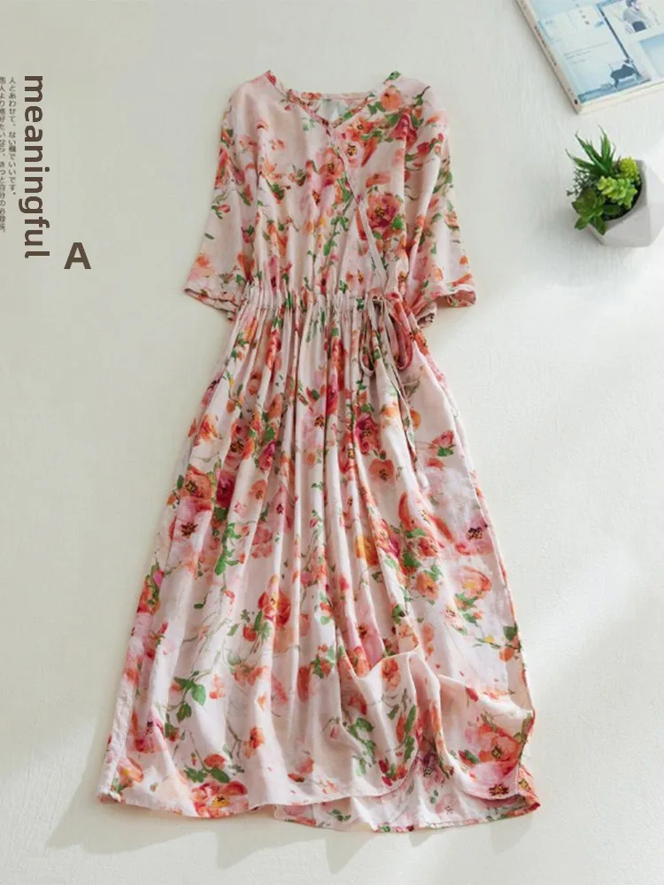 Женская хлопково-льняная длинная юбка трапециевидной формы в стиле ретро в японском стиле с v-образным вырезом и цветочным принтом, летняя модная одежда для поездок на работу
Женская хлопково-льняная длинная юбка трапециевидной формы в стиле ретро в японском стиле с v-образным вырезом и цветочным принтом, летняя модная одежда для поездок на работу