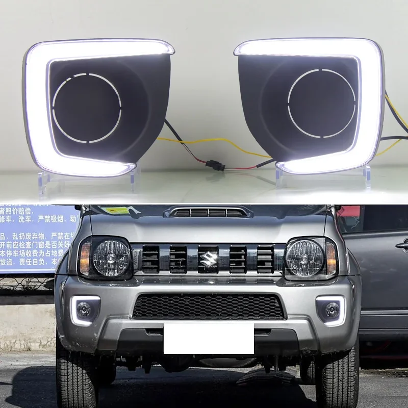 For Suzuki Jimny 2012-2018 Dynamic Turn Signal Waterproof ABS Car DRL 12V LED Daytime Running Light LED Fog Lamp Decoration
For Suzuki Jimny 2012-2018 Dynamic Turn Signal Waterproof ABS Car DRL 12V LED Daytime Running Light LED Fog Lamp Decoration