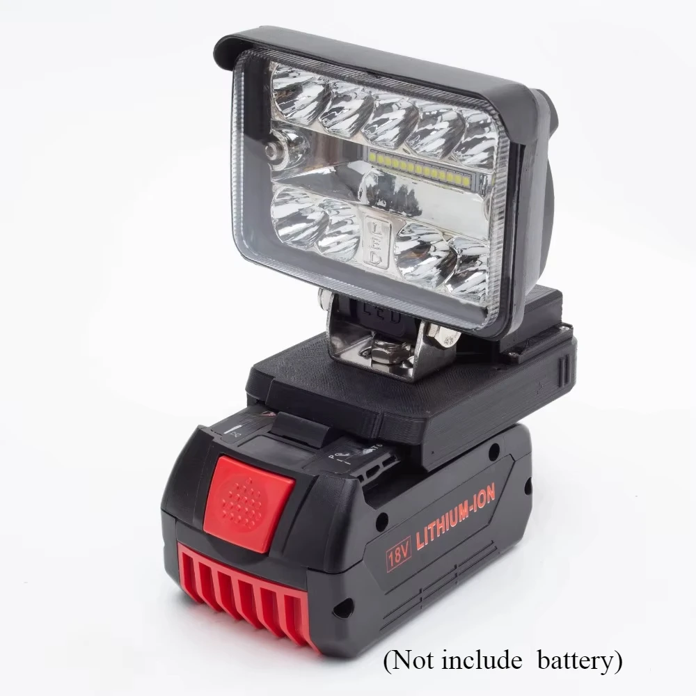 Rechargeable Flashlight 18v LED Work Light for BOSCH 18v Lithium Battery Single Headlight w/USB Light (Battery Not Included)
Rechargeable Flashlight 18v LED Work Light for BOSCH 18v Lithium Battery Single Headlight w/USB Light (Battery Not Included)