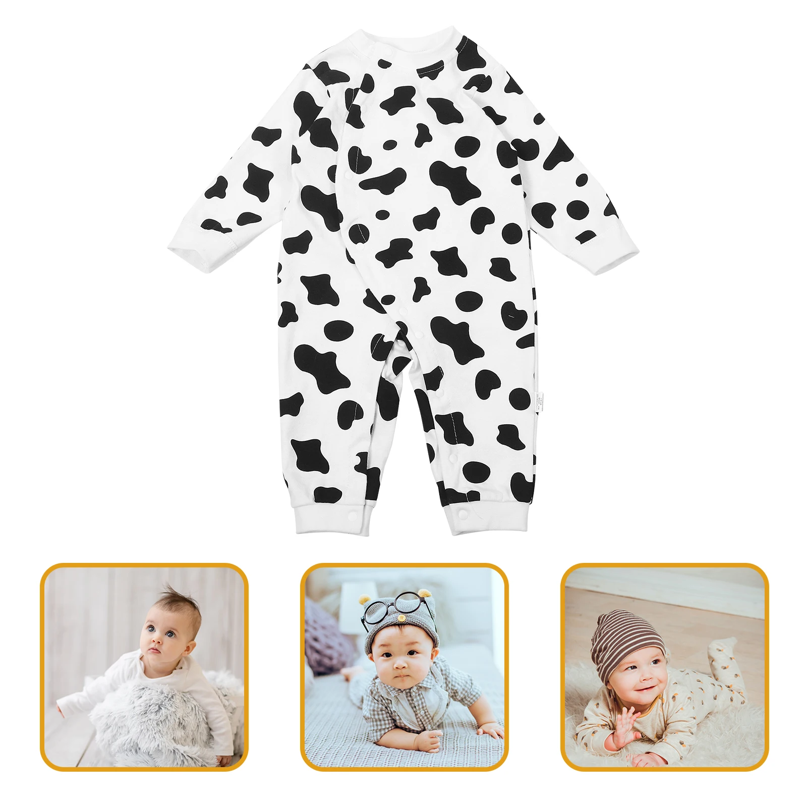 Pure Cotton Long Sleeve Romper Outfits 73CM Cow Print Newborn Clothes One-piece Pants Boys Girls Soft Comfortable
Pure Cotton Long Sleeve Romper Outfits 73CM Cow Print Newborn Clothes One-piece Pants Boys Girls Soft Comfortable