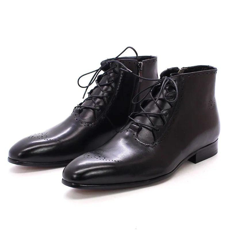 Classic Handmade Genuine Leather Men's Ankle Boots High Top Pointed Toe Formal Casual Business Office Oxford Chelsea Boots Male
Classic Handmade Genuine Leather Men's Ankle Boots High Top Pointed Toe Formal Casual Business Office Oxford Chelsea Boots Male
