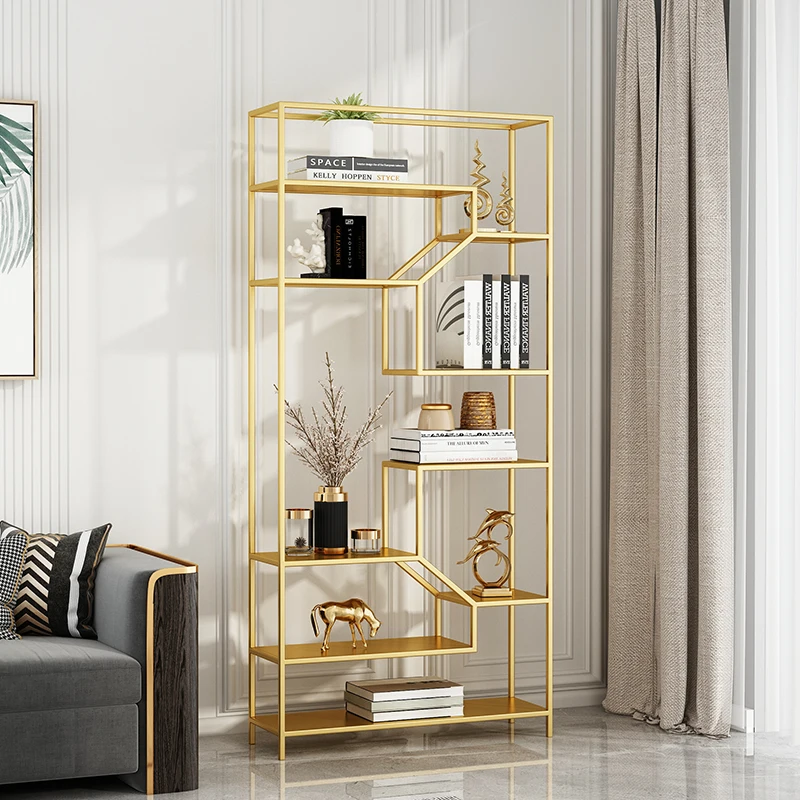 Light luxury wrought iron living room shelf office partition creative multi-layer bookshelf floor
Light luxury wrought iron living room shelf office partition creative multi-layer bookshelf floor