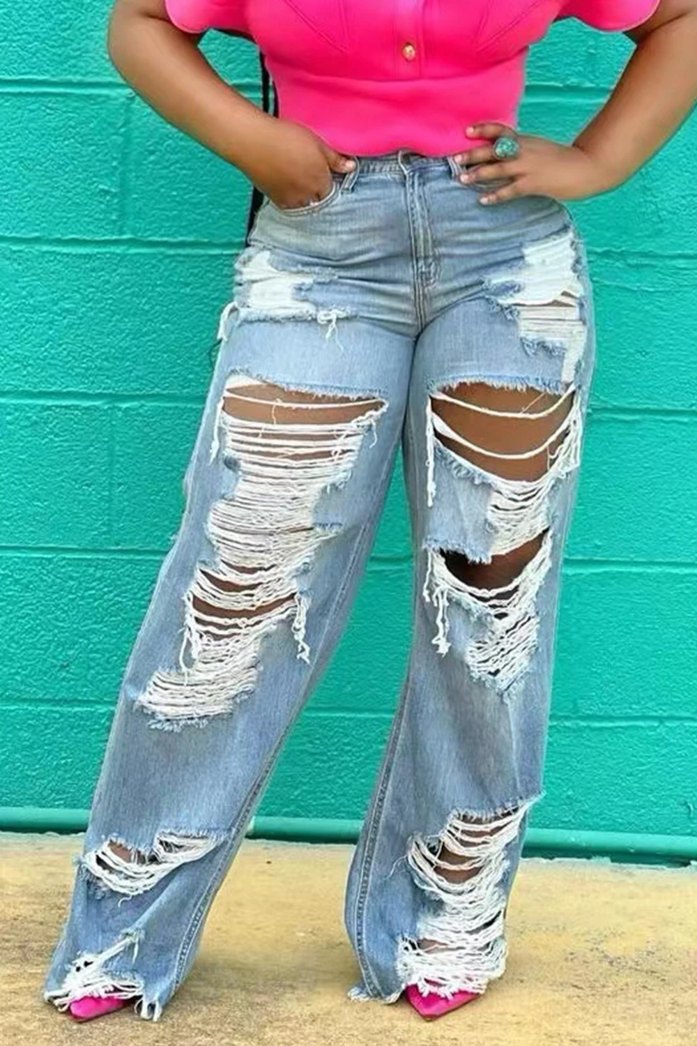 Women Holes Denim Straight Pants High Waist Sexy Vintage Streetwear Casual Hollow Out Pockets Jeans Trouser for Women's 2025
Women Holes Denim Straight Pants High Waist Sexy Vintage Streetwear Casual Hollow Out Pockets Jeans Trouser for Women's 2025