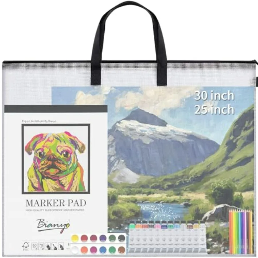 Inch Etra-Large Art Portfolio Bag, Portfolio Folder for Artwork with Handle, Zippered Storage Folder for Poster, Scrapbook, Kee
Inch Etra-Large Art Portfolio Bag, Portfolio Folder for Artwork with Handle, Zippered Storage Folder for Poster, Scrapbook, Kee