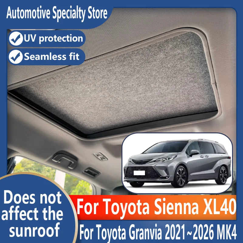 For Toyota Sienna 2021~2026 MK4 Car Panoramic Sunroof Insulation Roof Visor Electrostatic Adsorption Suede Fabric Sun Protection
For Toyota Sienna 2021~2026 MK4 Car Panoramic Sunroof Insulation Roof Visor Electrostatic Adsorption Suede Fabric Sun Protection