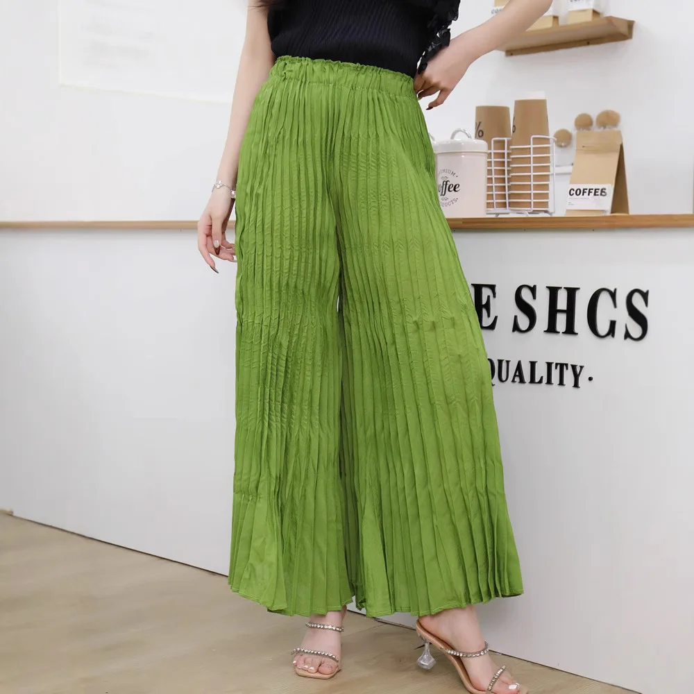 Miyake Style Pleated Wide-leg Pants for Women 2025 Summer New Versatile High Waist Wide Pleated Solid Color Straight Trousers
Miyake Style Pleated Wide-leg Pants for Women 2025 Summer New Versatile High Waist Wide Pleated Solid Color Straight Trousers