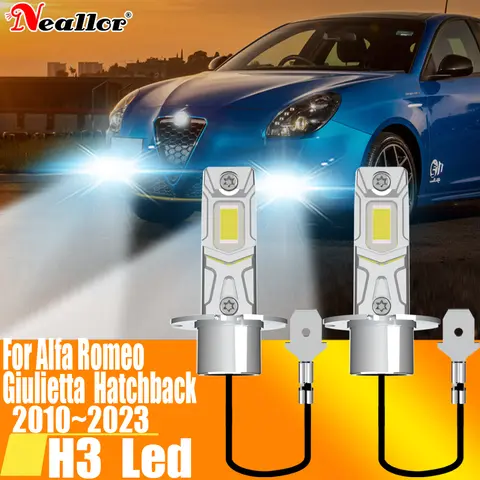 Luz antiniebla Led H3, bombilla Canbus para faros de coche, diodo automático de alta potencia, lámpara para conducir y correr, 12V, 55W, para Alfa Romeo Giulietta 2010 ~ 2023