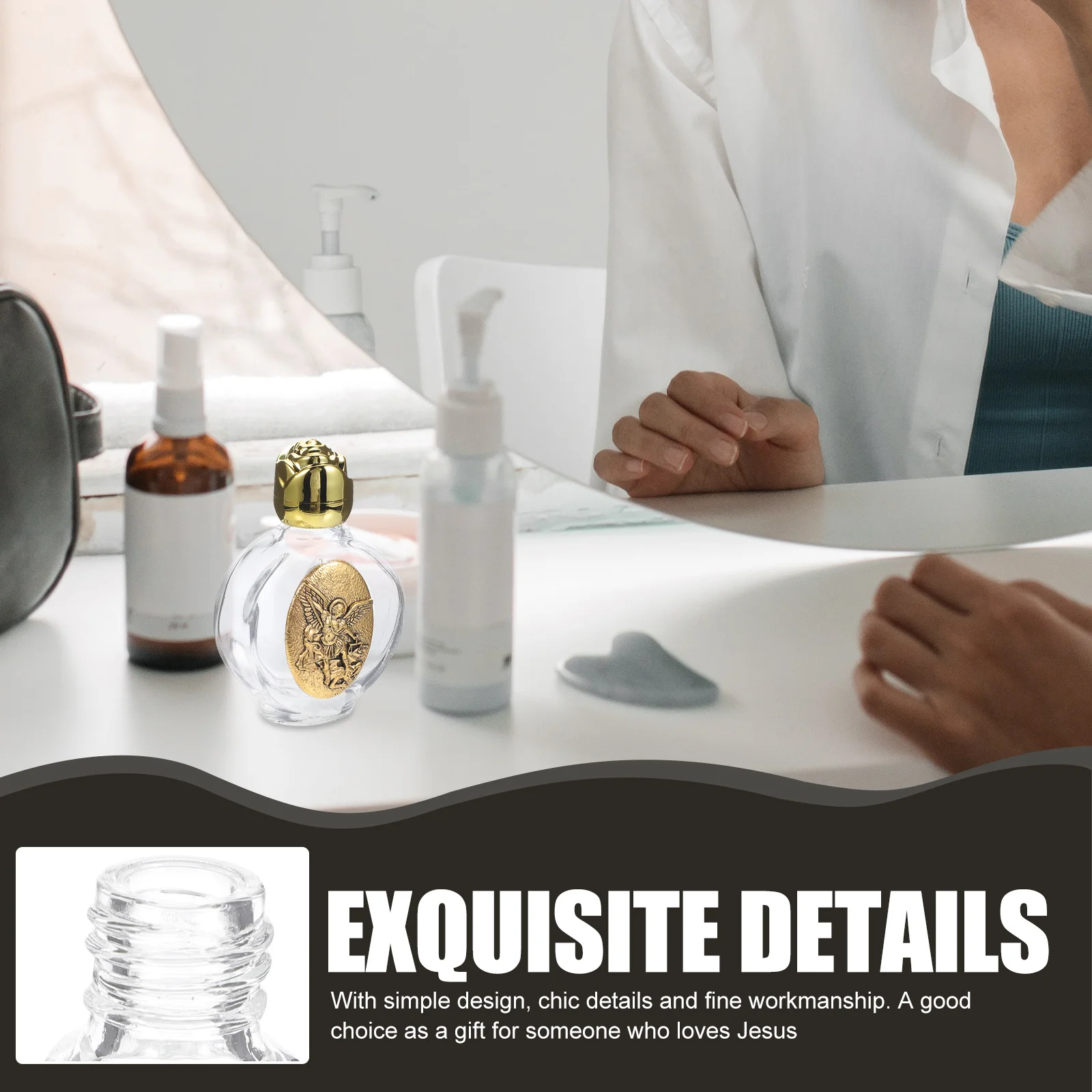 4Pcs Mini Glass Holy Water Bottle No Overflow Decorative Refillable Container for Travel Holy Water Flask Potion Bottles
4Pcs Mini Glass Holy Water Bottle No Overflow Decorative Refillable Container for Travel Holy Water Flask Potion Bottles