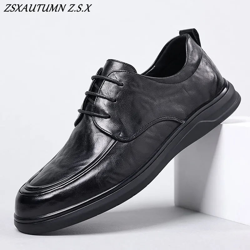 2025 New Men's Shoes Spring Cow Leather Business Casual Shoes Lace-up Comfortable Cowhide Men Shoes Black All-match Fashion
2025 New Men's Shoes Spring Cow Leather Business Casual Shoes Lace-up Comfortable Cowhide Men Shoes Black All-match Fashion
