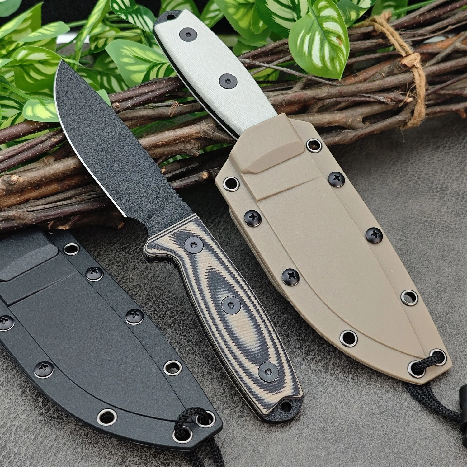 D2 Steel Fixed Blade Knife, Non-Slip G10 Handle, Kydex Sheath, Compact EDC Tool for Camping, Bushcrafting & Everyday Outdoor Use
D2 Steel Fixed Blade Knife, Non-Slip G10 Handle, Kydex Sheath, Compact EDC Tool for Camping, Bushcrafting & Everyday Outdoor Use