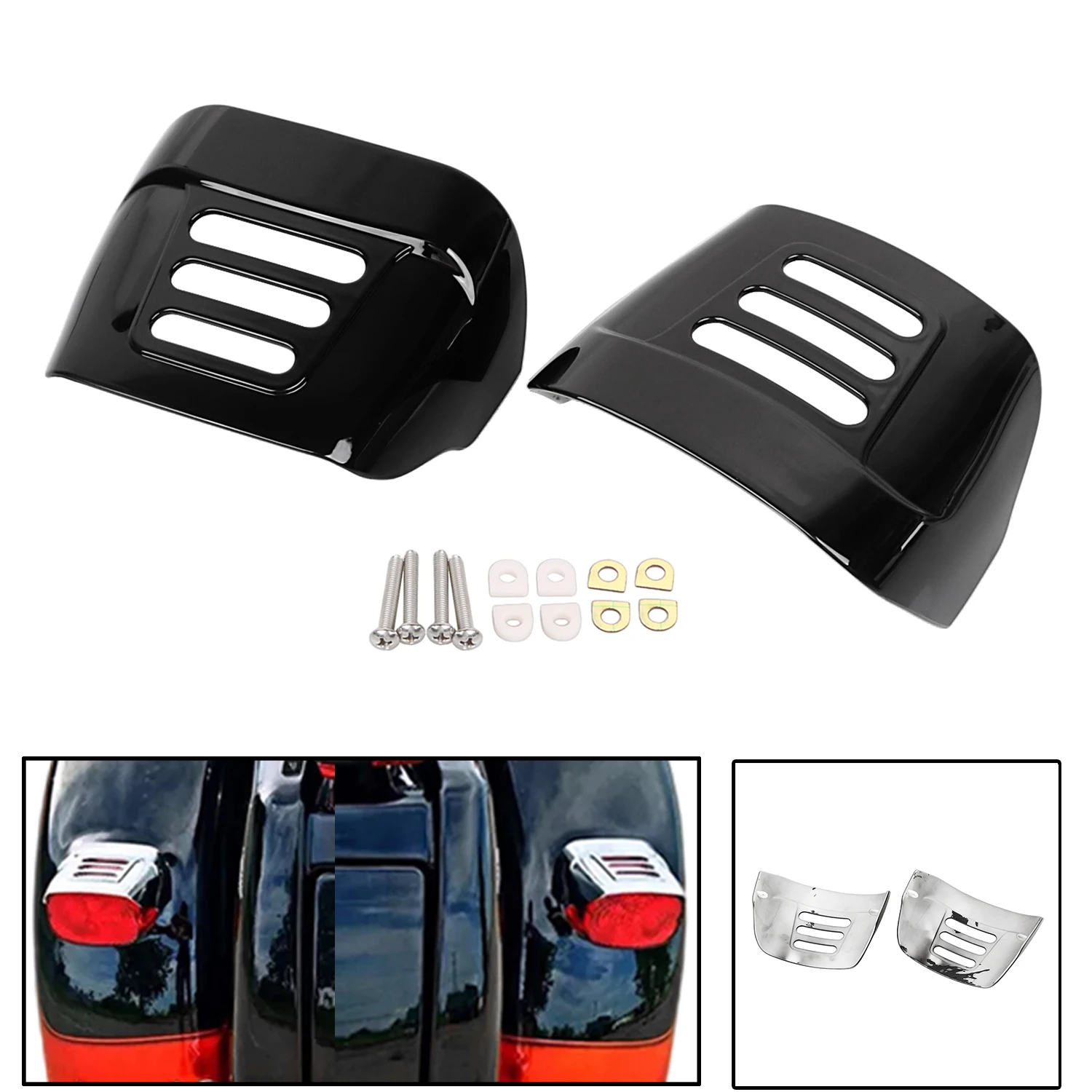 For Harley 2009-2023 FLHTCUTG Tri Glide Ultra Classic Black Motorcycle Rear Tail Light Visor Cover
For Harley 2009-2023 FLHTCUTG Tri Glide Ultra Classic Black Motorcycle Rear Tail Light Visor Cover