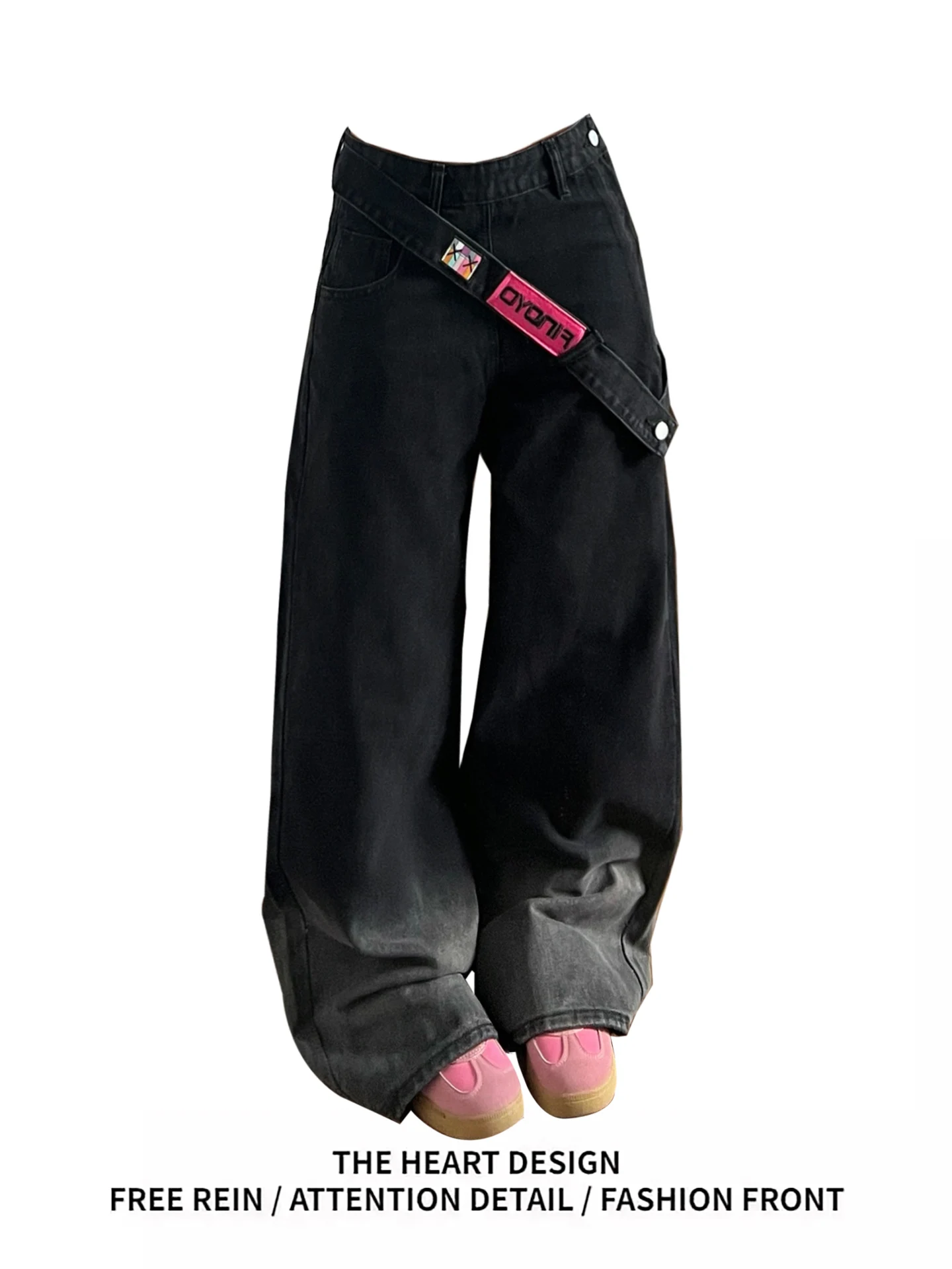 High Waist Side Zipper Denim Jeans Women's adient Color Blo Wide Leg Pants Spring 2026 New Design American Retro Bla ey
High Waist Side Zipper Denim Jeans Women's adient Color Blo Wide Leg Pants Spring 2026 New Design American Retro Bla ey