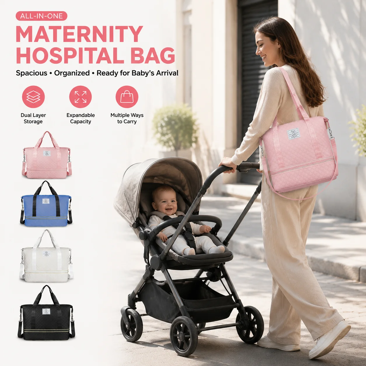 Baby Diaper Bag Expandable Maternity Bag Large Capacity Travel Mommy Tote Crossbody Shoulder Bag Hospital Nursery Essentials
Baby Diaper Bag Expandable Maternity Bag Large Capacity Travel Mommy Tote Crossbody Shoulder Bag Hospital Nursery Essentials