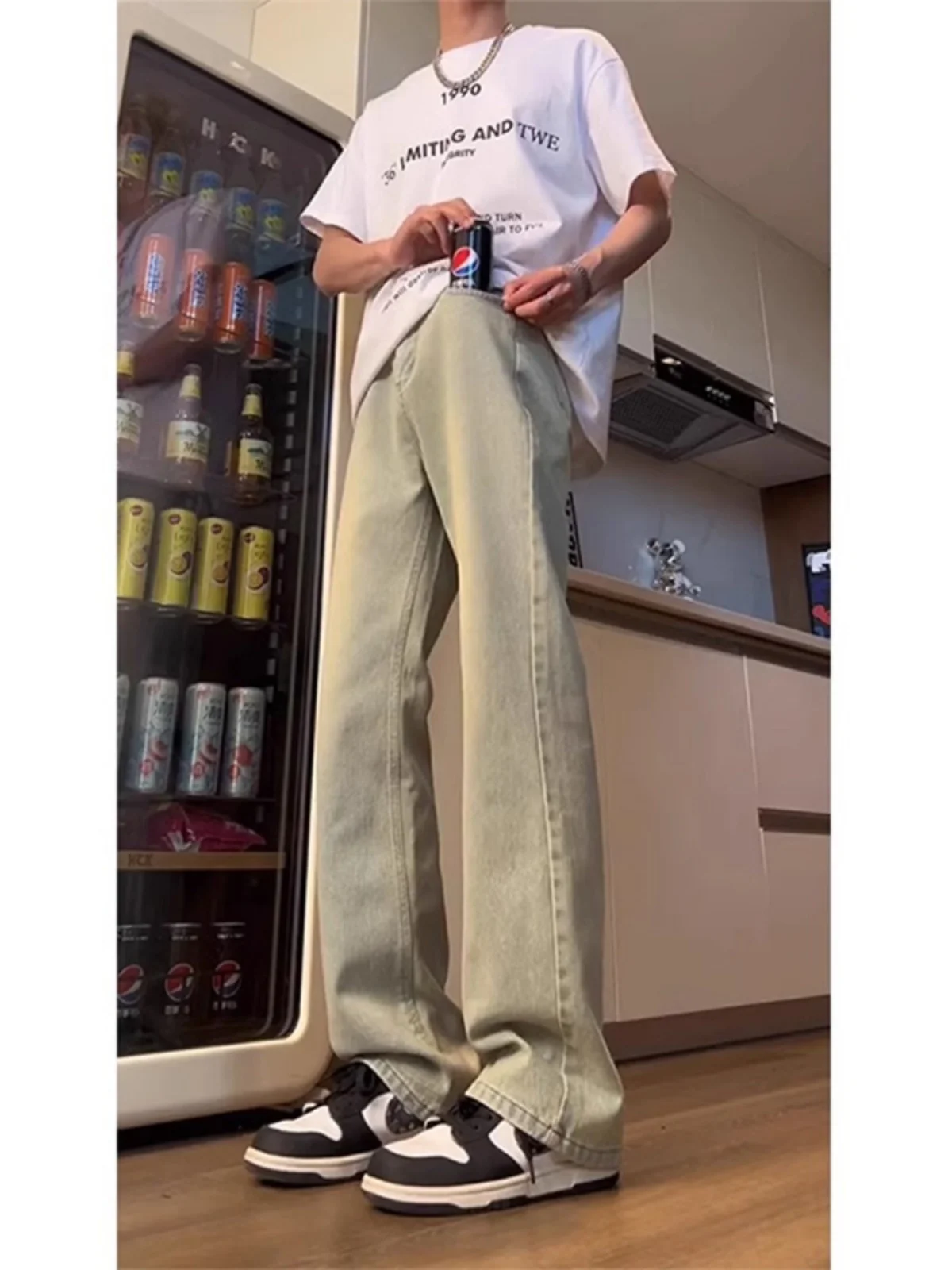Cleanfit Mud Yellow Men's Jeans High Waist Straight Leg Thin Summer American Vibe Style Wear Resistant Cotton Polyester Blend
Cleanfit Mud Yellow Men's Jeans High Waist Straight Leg Thin Summer American Vibe Style Wear Resistant Cotton Polyester Blend