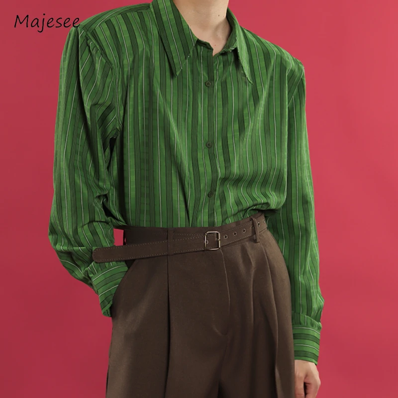 Shirts for Men Casual Daily Long Sleeve Spring Autumn Retro Striped All-match Loose Korean Style Fashion Streetwear Comfortable
Shirts for Men Casual Daily Long Sleeve Spring Autumn Retro Striped All-match Loose Korean Style Fashion Streetwear Comfortable
