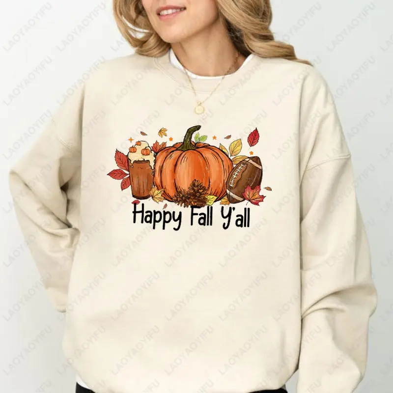 Happy Fall Yall Sweatshirt Fall Pumpkin Crewneck Pullovers Thanksgiving Woman Fashion Long Sleeve Hoodie Cute Thanksgiving Gift
Happy Fall Yall Sweatshirt Fall Pumpkin Crewneck Pullovers Thanksgiving Woman Fashion Long Sleeve Hoodie Cute Thanksgiving Gift