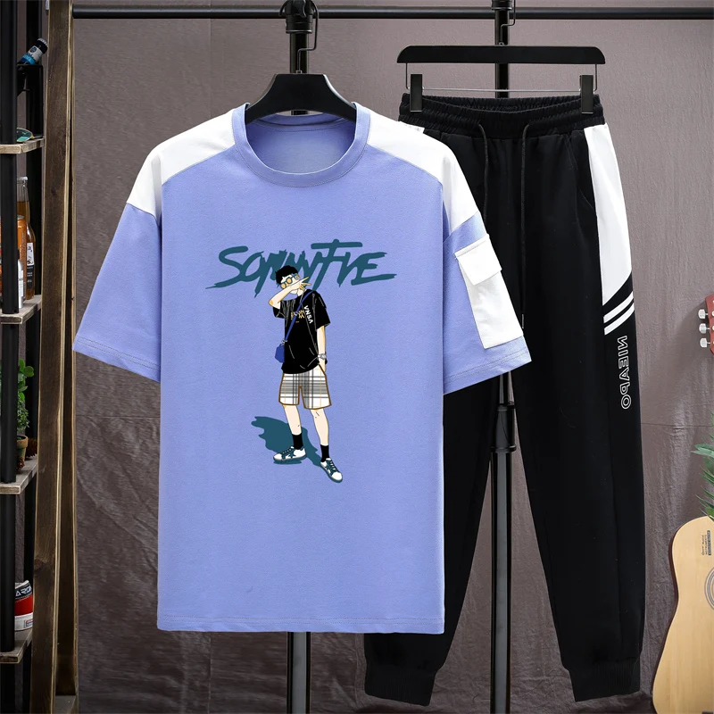 Men's Casual 2-Piece Sportswear Set Streetwear Fashion Tracksuit T-Shirts and Pants Beachwear Summer Sweatshirt T-Shirts Set New
Men's Casual 2-Piece Sportswear Set Streetwear Fashion Tracksuit T-Shirts and Pants Beachwear Summer Sweatshirt T-Shirts Set New