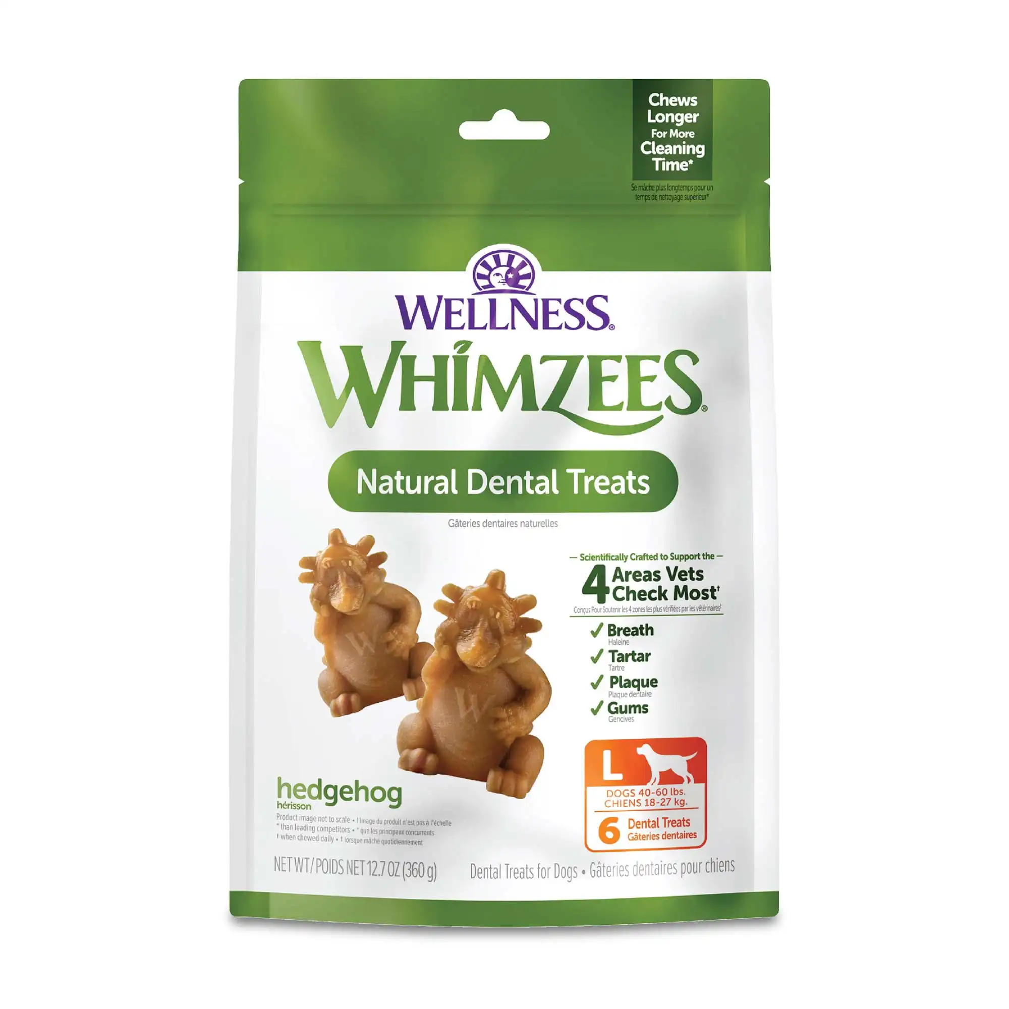 by Wellness Hedgehog Natural Grain Free Dental Chews for Dogs, Large Breed, 6 count
by Wellness Hedgehog Natural Grain Free Dental Chews for Dogs, Large Breed, 6 count