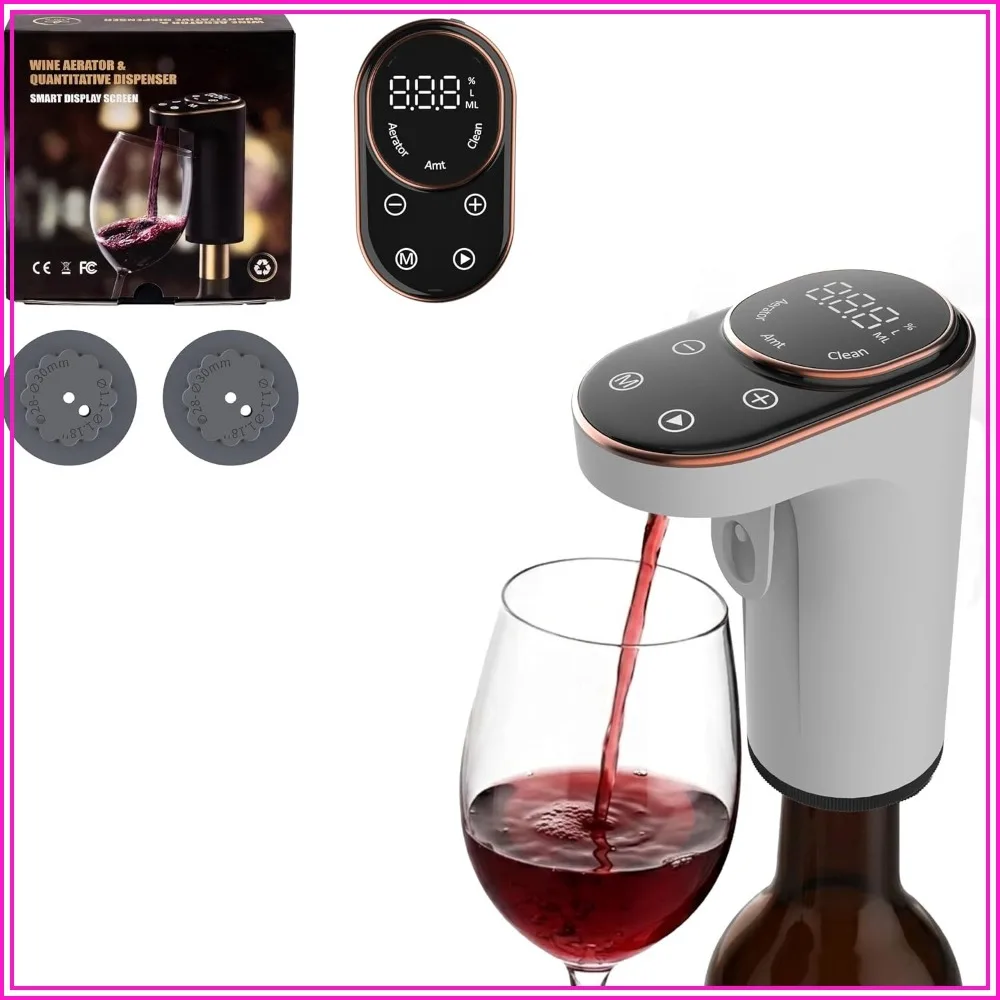 2026 Upgraded Electric Wine Aerator & Pourer, 1-999ml Precision, Rechargeable, Fits 18-30mm Bottles, Gift for Men
2026 Upgraded Electric Wine Aerator & Pourer, 1-999ml Precision, Rechargeable, Fits 18-30mm Bottles, Gift for Men