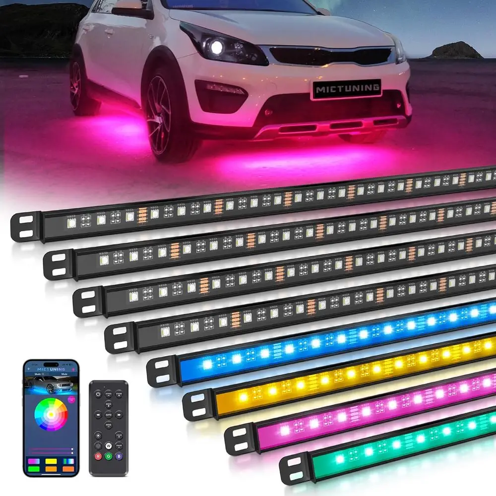 N8 RGBW Underglow Light Bars or SUVs, App/Remote Control, Housing Waterproo, Exterior Neon Accent Underbody LED Light Strips, w/
N8 RGBW Underglow Light Bars or SUVs, App/Remote Control, Housing Waterproo, Exterior Neon Accent Underbody LED Light Strips, w/